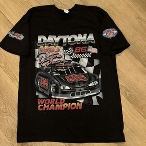 NWOT Daytona‎ Racing 1983 T-Shirt Men's Large Nascar #86 Retro World Champions